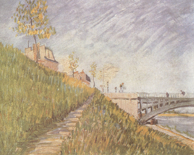 Banks of the Seine wtih the Pont de Clichy (nn04)